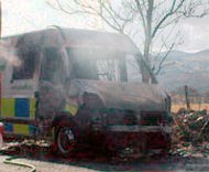 Speed camera van in Wales