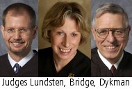 Judges Lundsten, Bridge, Dykman