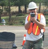 Highway worker cop