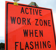 Work zone sign