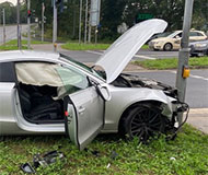 Audi A5 hits speed camera
