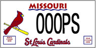 Missouri License Plate